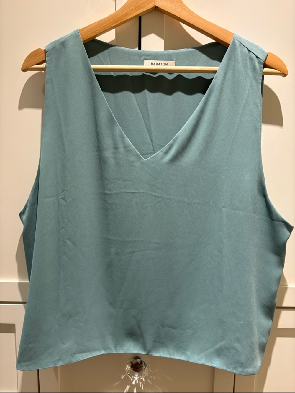Babaton Seafoam V-Neck Sleeveless Camisole